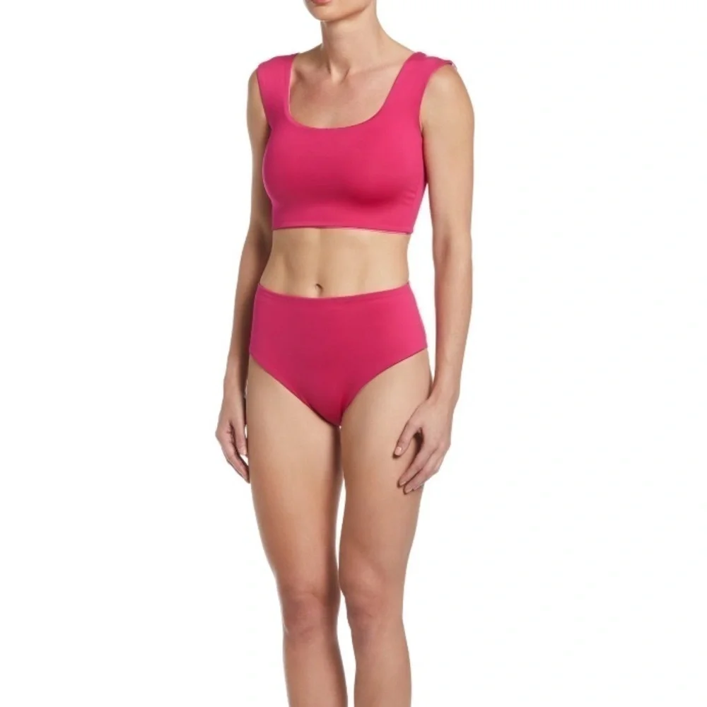 NWT Nike Reversible Pink High Waisted Cheeky Swim Bikini Bottom